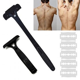 Rasoir de dos,Rasoir Manuel pour le Dos Hommes,Épilation du dos et Rasoir pour le corps,Épilateur Dorsal Pliable et Indolore 