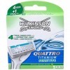 Lames de rasoir WILKINSON SWORD - Quattro Titanium Sensitive - Pack 4+1