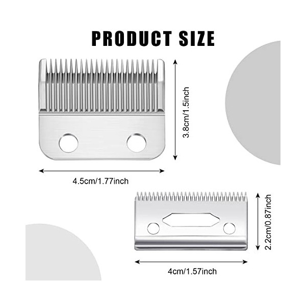 2 Ensemble Lames de Tondeuse Réglables, 2 Trous Lame de Rechange pour Tondeuse à Cheveux pour Option 1006, Super Cône 8400 