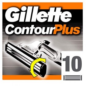 Gillette ContourPlus Lubrastrip Lames de Rasoir pour Homme 10 Recharges