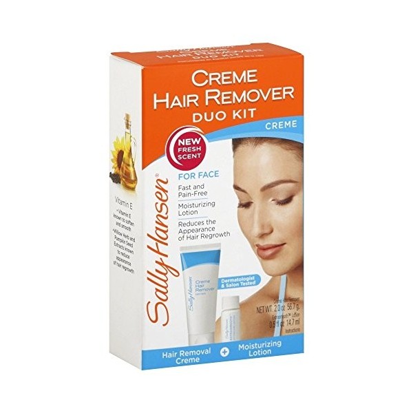 Ladies Sally Hansen Creme Hair Removal Kit Face,Lip,Chin With Lotion 51.7ml