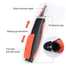 Mify Tondeuse électrique pour le nez et les poils - Multifonction - Pour homme - Avec lumière LED