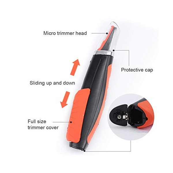 Mify Tondeuse électrique pour le nez et les poils - Multifonction - Pour homme - Avec lumière LED