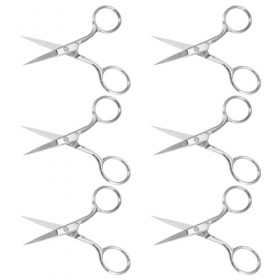 FOMIYES 6 Pièces Ciseaux En Acier Inoxydable Pointe De Tondeuse À Sourcils Ciseaux De Sécurité Ciseaux À Poils De Nez Ciseaux