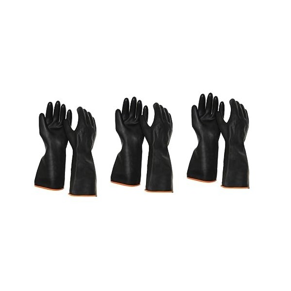 SOLUSTRE 1 Paire De Gants De Jardinage Gants De Vaisselle Noirs Gants De Nettoyage Ménager Gants Robustes Gants Résistants À 