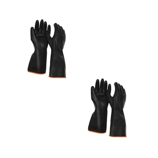 SOLUSTRE 1 Paire De Gants De Jardinage Gants De Vaisselle Noirs Gants De Nettoyage Ménager Gants Robustes Gants Résistants À 
