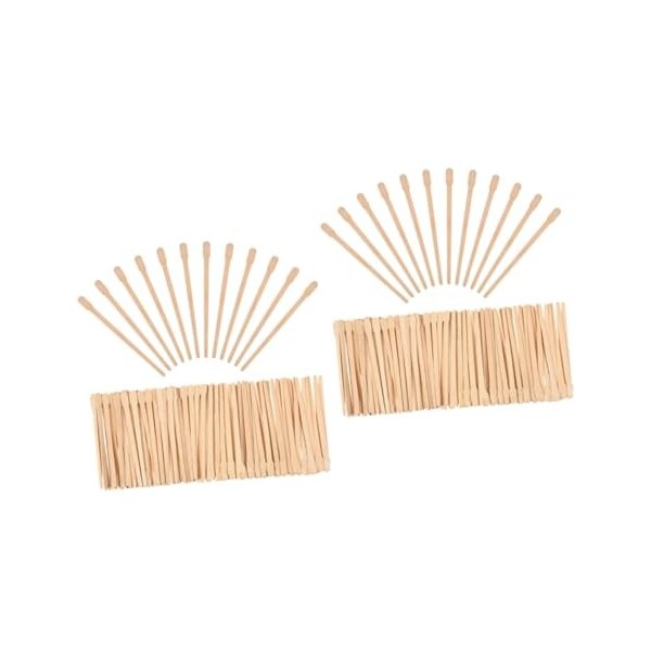 FRCOLOR 1000 Pièces Spatule Bâtons De Cire Pour LÉpilation Bâtons En Bois Dissolvant De Cire Bâtons De Cire De Cire En Bois 