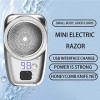 Rasoir portable, mini rasoir électrique, petit rasoir rotatif rechargeable, mini machine à raser, rasoir portable de poche à 