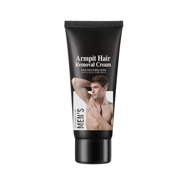 Creme Depilatoire Homme, Crème Dépilatoire Hydratante,Indolore, Épilation facile, Pour hommes Avant-bras, poitrine, dos, jamb