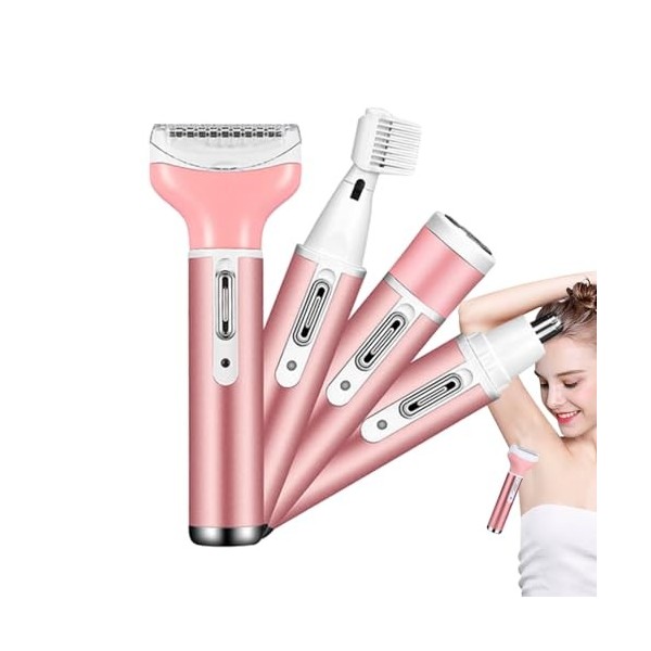 Épilation Femme | Rasoir électrique pour cheveux pour femme,Tondeuse à cheveux 4 en 1, tondeuse électrique pour bikini pour f