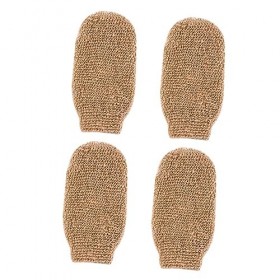 POPETPOP 4 Pièces Gants De Bain Éponge Naturelle Coréen Gommage Gant Gants De Douche Exfoliants Pour Douche Éponges Pour Femm