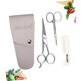 FRCOLOR 1 Pièces Ciseaux De Coupe De Poils Du Visage Ciseaux De Coupe De Cils Peigne À Barbe Et Ciseaux Ciseaux De Toilettage