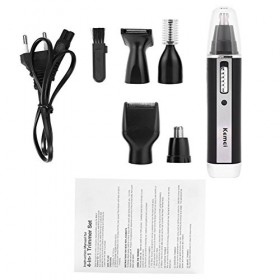 Nez Hair Trimmer 4 en 1 Rasage électrique Nose Oreille Barbe Cheveux Sourcil Enlèvement Pour Les hommes et les femmes Compres
