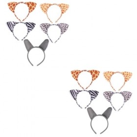 minkissy 10 Pcs Léopard Chat Oreilles Bandeau Aniaml Chapeaux Chat Oreille Bandeau Aniaml Fantaisie Bandeaux Oreille Cheveux 