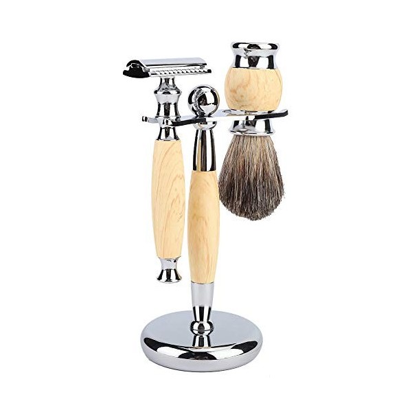 Ensemble de Blaireaux de Rasage, Support Professionnel pour Outils de Rasage de Barbe, Kit de Rasage Léger pour Hommes, livré