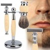 Ensemble de Blaireaux de Rasage, Support Professionnel pour Outils de Rasage de Barbe, Kit de Rasage Léger pour Hommes, livré