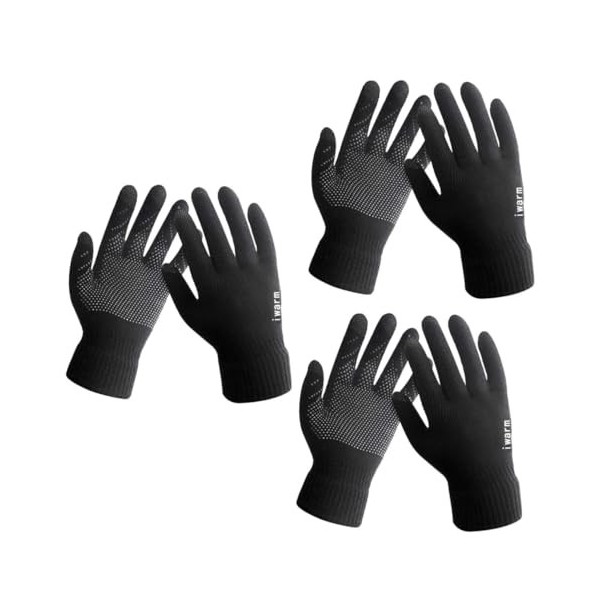 Mobestech 3 Pièces Gants pour Écran Tactile Gants De Téléphone Gants De Conduite Gants Unisexes Gants Tactiles Gants De Vélo 