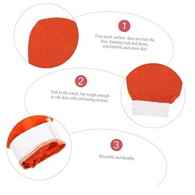 minkissy 4 Pièces Gants De Bain Éponges De Nettoyage Éponges De Luffa De Voyage Pour Le Corps Gants De Bain Gants De Massage 