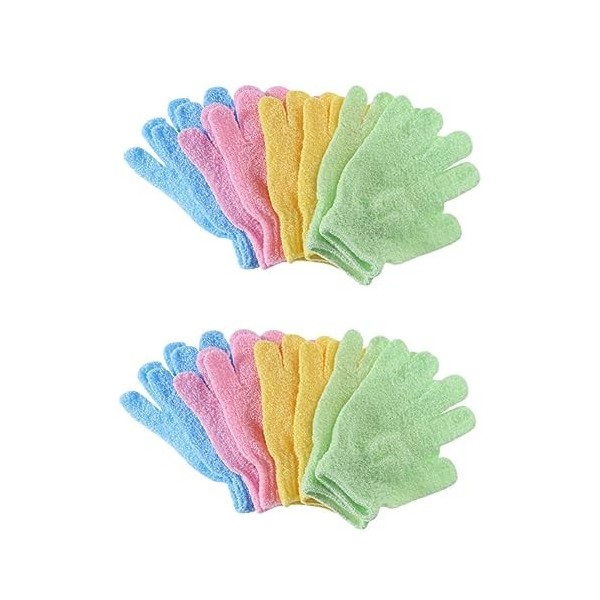 minkissy 12 Paires De Gants De Douche Coréens Gommage Corporel Exfoliants Gants De Bain Double Face Corée Du Sud