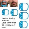 Barbe Shaper Bouc Moustache, Kit de 5 pcs Barbe Shaper Tools Rasage Cheveux du visage Modèles de coiffage Tailler et raser