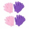 Lot de 8 gants exfoliants pour le bain - Gants de massage - Gants de bain - Gants exfoliants double face - Pour enlever les p