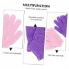 Lot de 8 gants exfoliants pour le bain - Gants de massage - Gants de bain - Gants exfoliants double face - Pour enlever les p