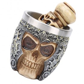 Blaireau de Rasage, Kit de Brosse à Barbe à Tête de Squelette Kit de Bol de Blaireau pour Salon pour la Maison