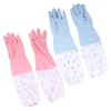 Mobestech 2 Paires De Gants En Latex Gants En Plastique Gants De Cuisine Gants Longs Protection Gants En Caoutchouc Gants Imp