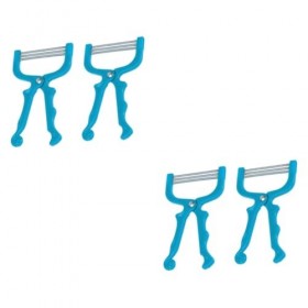 POPETPOP 2 Ensembles 2 Pièces Épilateur Pour Le Visage Glisse Lisse Joues Enfile-Cheveux Épilateur Manuel Tondeuse À Cheveux 