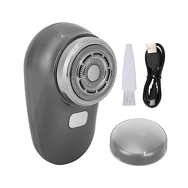 Tondeuse à Barbe électrique pour Hommes, Mini Tondeuse à Barbe Rechargeable Portable Noire avec Affichage LED