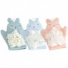 DRESSOOS 3 Pièces Gants De Bain Lapin Bébé Luffa Pour Le Bain Éponge Pour Le Corps Éponge De Bain Luffa De Voyage Luffa Pour 