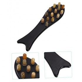 Beavorty 1Pc Peigne Outils De Massage Du Corps Outils De Massage Masculin Pour Hommes Pierre De Jade Peigne De Guasha Outil D