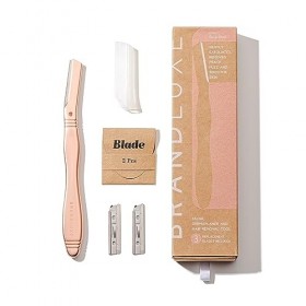 Brandluxe Outil Dermaplaning pour le visage, les sourcils, lépilation et lexfoliation. Conçu pour les femmes, design respec