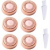 Poweka Poweka Lot de 6 têtes dépilation du visage pour une épilation impeccable – Rosy Gold Heads Lames impeccables pour lèv