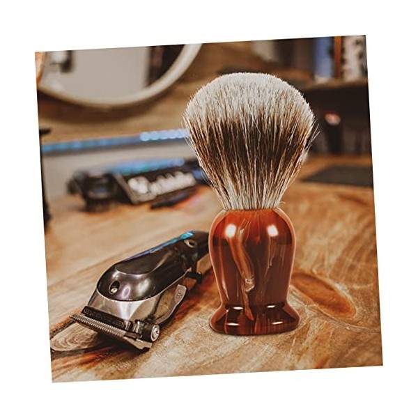 FOMIYES Support De Blaireau Brosse À Barbe Blaireaux Pour Hommes Pinceaux À Teinte Bol Et Brosse De Coiffure Brosses De Coiff