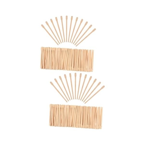 FOMIYES 1000 Pièces Bâtons Applicateurs Cire Bâtons DArtisanat En Bois Bandes De Cire Bâtons Applicateurs De Cire En Bois De