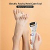 Râpe électrique pour les pieds, chargement USB, grattoir pour les pieds, grattoir pour les pieds et peaux mortes, avec 6 tête