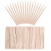 Whaline 400 Pcs Bois naturel Bâtons de Cire en Bois pour Épilation Cire à Sourcils Bâtons Applicateurs