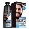 Shampooing Permanent de Colorant de Barbe pour Barbe Mourant EnlèVement Blanc Gris Barbe Cheveux Barbe Shampooing 200ML