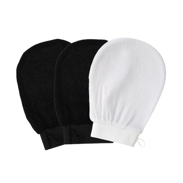 POPETPOP 3 Pièces Gants De Bain Gants Exfoliants Pour Le Corps Gants De Lavage Exfoliants Douche Gant De Toilette Gants Douch