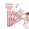 Rasoir électrique pour femme,Tondeuse à cheveux électrique Lady Shaver - Rasoir multifonctionnel 4 en 1 pour femmes, tondeuse