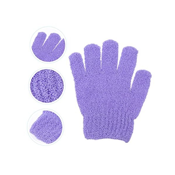 FRCOLOR 20 Pièces Gants De Bain À Cinq Doigts Gant De Gommage Pour Le Corps Gants Exfoliants Corps Luffa Épurateur De Bain Po