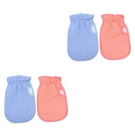 minkissy 4 Pièces Gants De Gommage Du Gants De Spa Serviettes De Bain Roses Gants De Gommage Pour Le Corps Gants De Bain Exfo