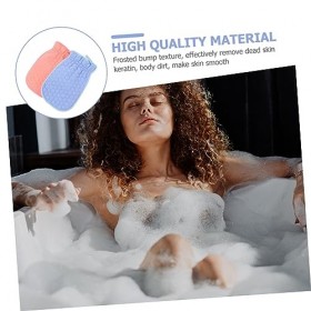 minkissy 4 Pièces Gants De Gommage Du Gants De Spa Serviettes De Bain Roses Gants De Gommage Pour Le Corps Gants De Bain Exfo