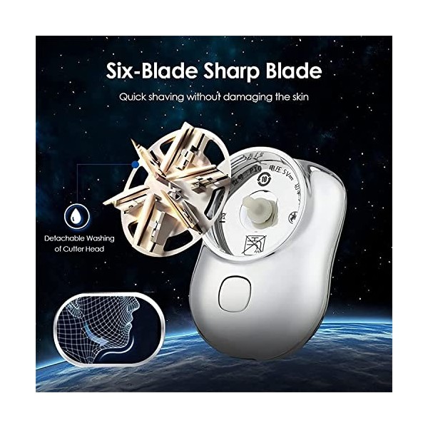 Cablelera Rasoir électrique Portable Mini Shave, Mini Rasoir électrique Portable pour Hommes, Rasoir électrique Pratique et R