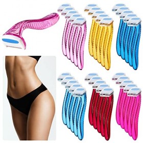 Honoson 30 Pièces Rasoirs de Bikini Personnel de Type T Rasoir de Beauté Tondeuse Ligne Bikini Petite Tondeuse d’Aisselles po