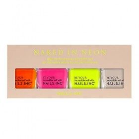 Nails Inc Naked In Neon Lot de 4 vernis à ongles 14 ml