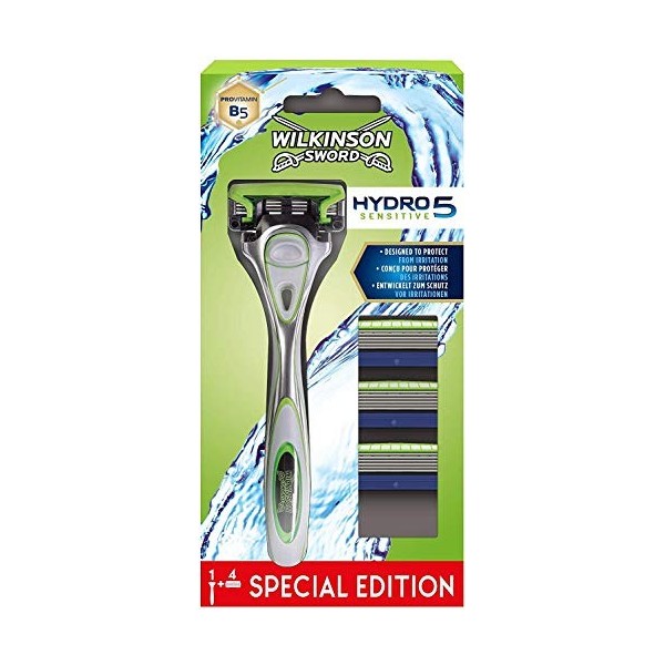 Wilkinson Sword Hydro 5 Sensitive Starter Set Rasoir + 3 Lames 4 Unités 7001028W