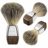 GRUTTI Rasage Brush, 100% Pure Blaireau Rasage Cheveux pour Hommes Wet Rasage Idée Cadeau- Imitation Bois Grain