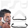 Linkidea Guide de rasage pour barbe et décolleté, kit doutils de coupe de cheveux pour homme, barbiche moustache, modèle de 